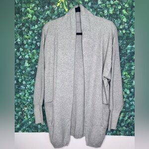 Cozy Gray Open Front Cardigan